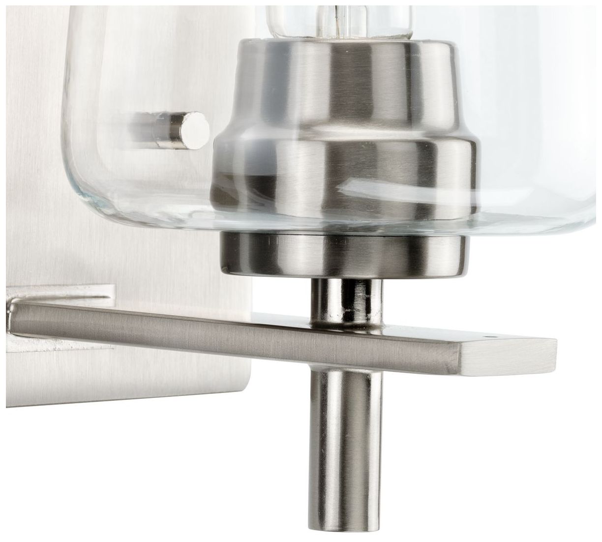 Thumbnail3 of Calais Collection One-Light New Traditional Clear Glass Bath Vanity Light more views