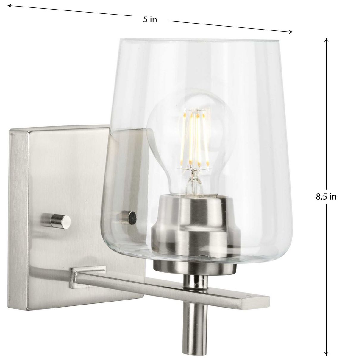 Thumbnail4 of Calais Collection One-Light New Traditional Clear Glass Bath Vanity Light more views