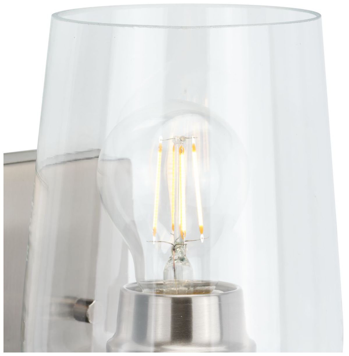 Calais Collection One-Light New Traditional Clear Glass Bath Vanity Light