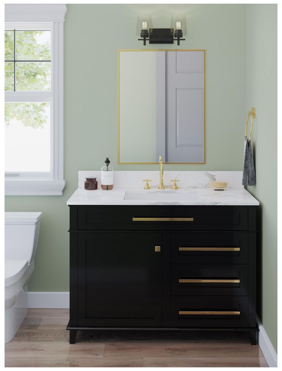 Image 2 Calais Collection Two-Light New Traditional Clear Glass Bath Vanity Light more views