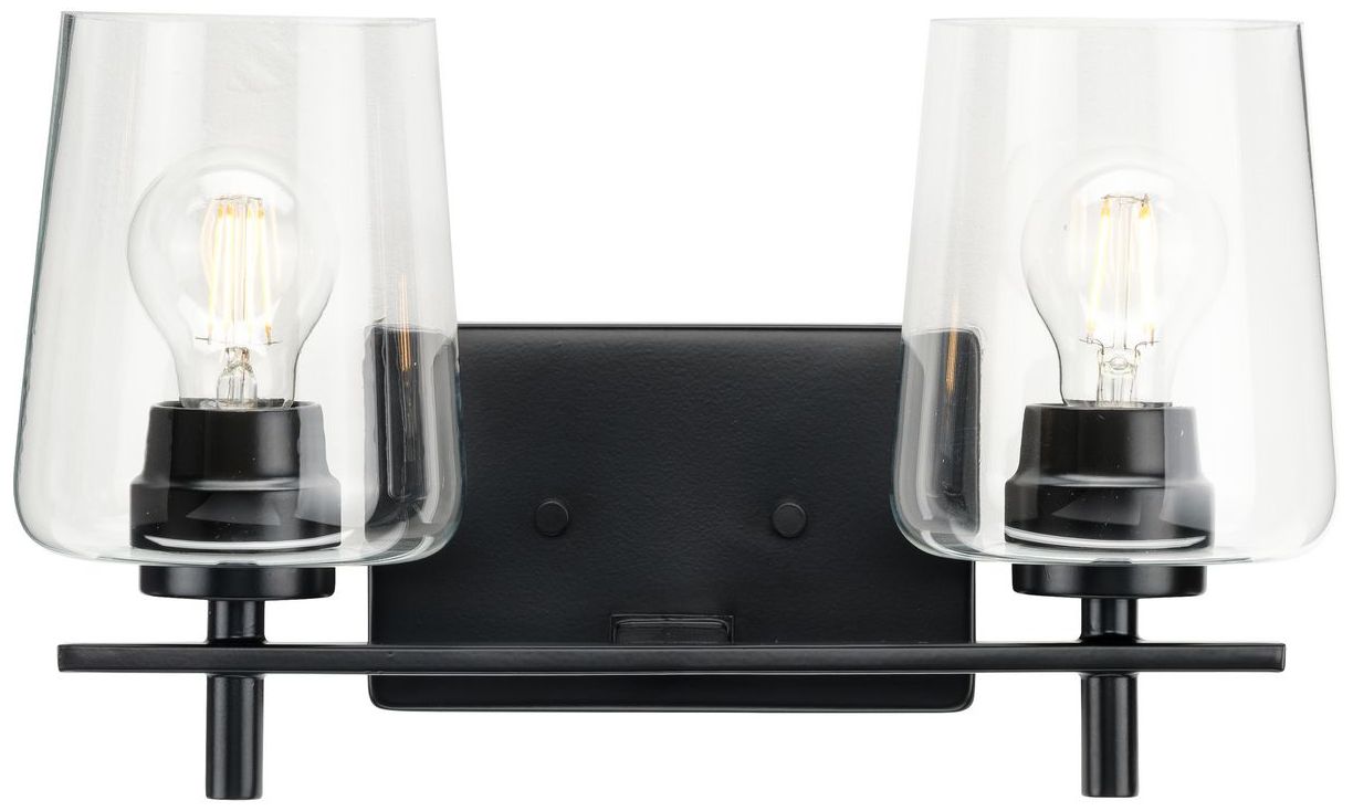 Image 3 Calais Collection Two-Light New Traditional Clear Glass Bath Vanity Light more views