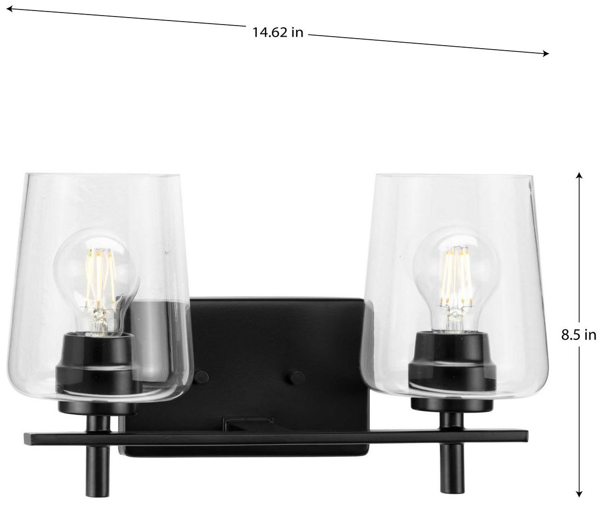 Image 4 Calais Collection Two-Light New Traditional Clear Glass Bath Vanity Light more views