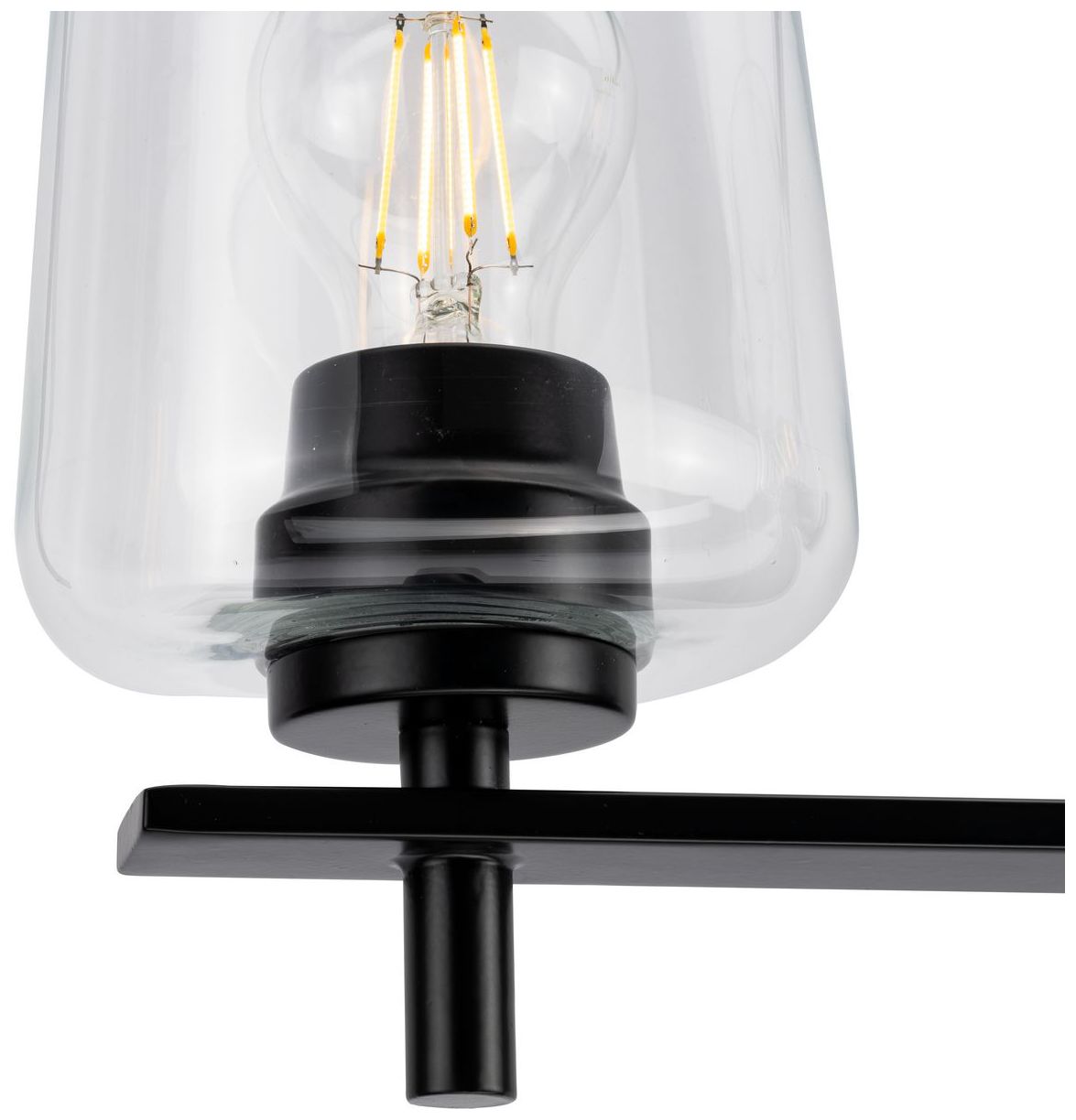 Calais Collection Two-Light New Traditional Clear Glass Bath Vanity Light