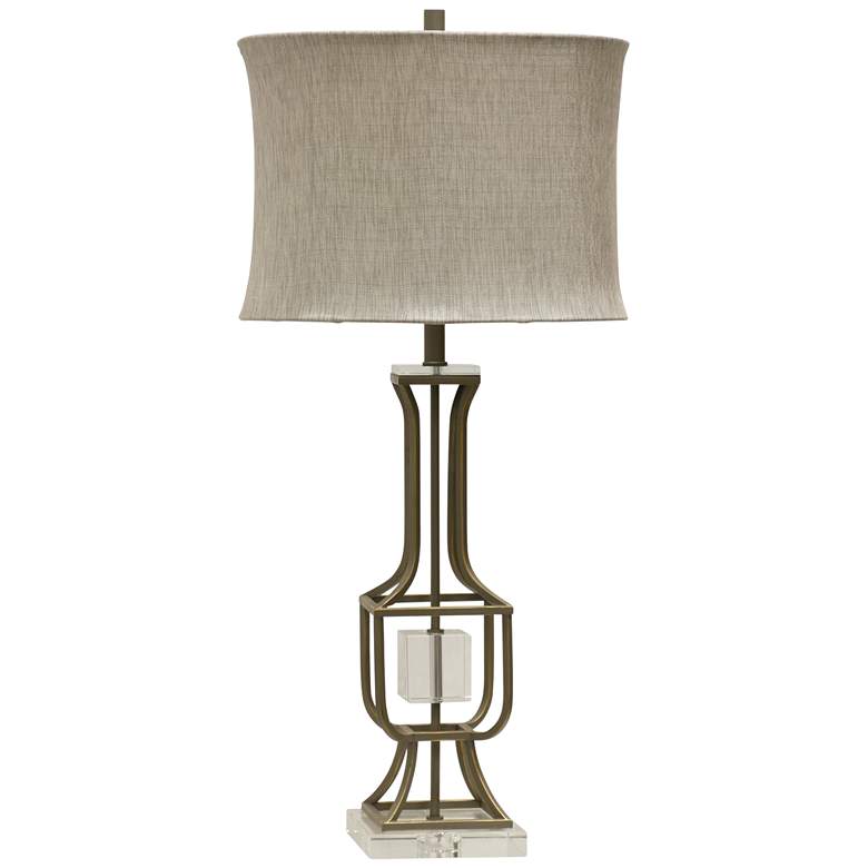 Image 1 Calais Painted Brushed Nickel Table Lamp