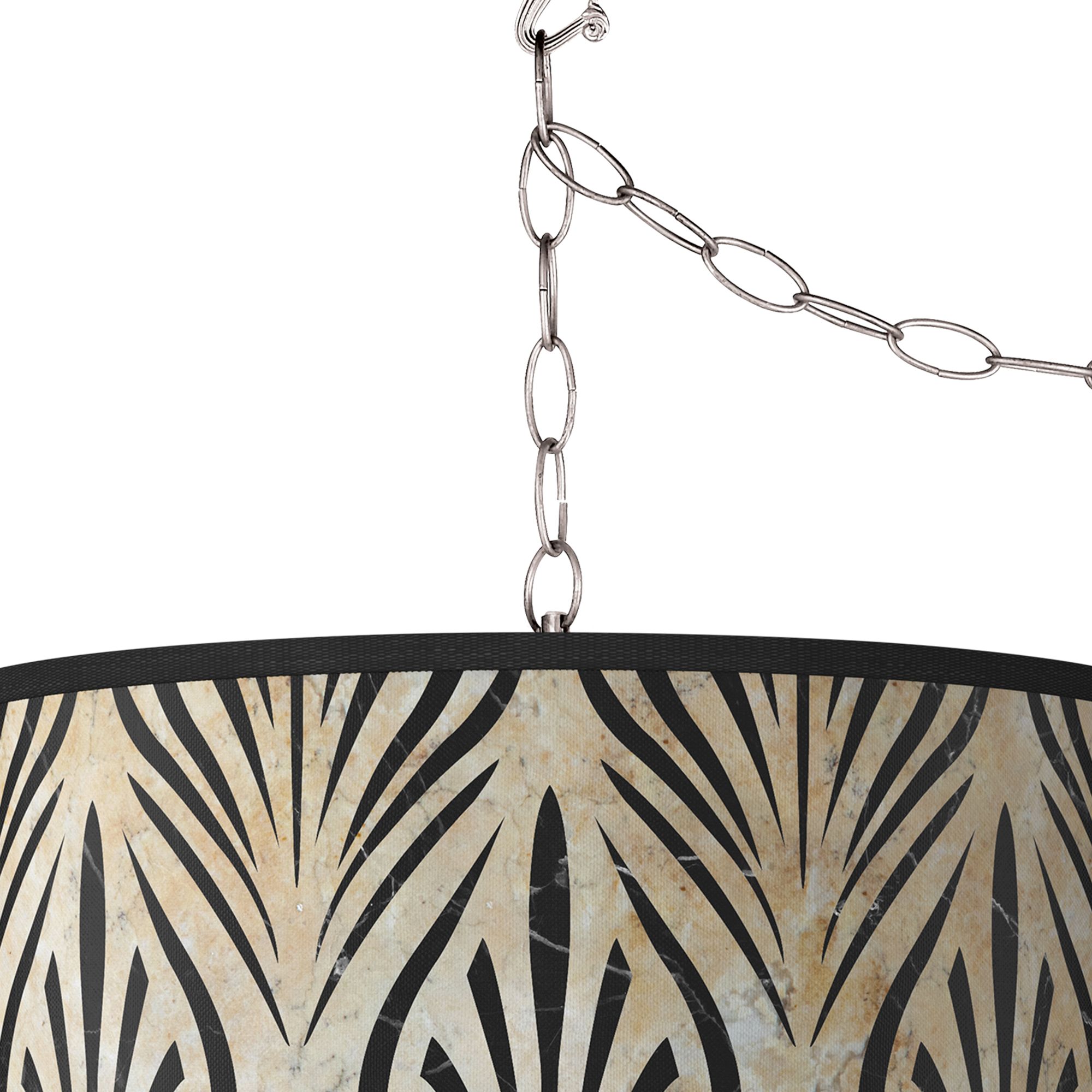 Image 2 Calathea Gem 13 1/2" Wide Giclee Glow Plug-In Swag Pendant more views