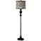 Calathea Gem Giclee Glow Black Bronze Floor Lamp