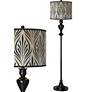 Calathea Gem Giclee Glow Black Bronze Floor Lamp