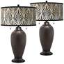 Watch A Video About the Calathea Gem Zoey Hammered Oil Rubbed Bronze Table Lamps Set of 2