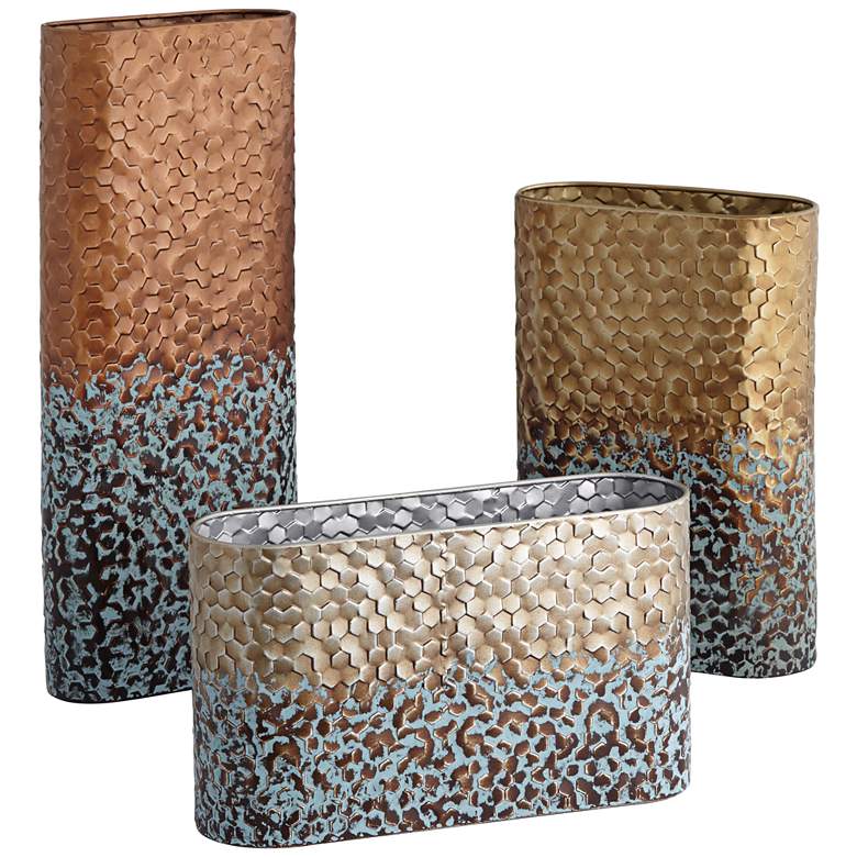 Image 1 Calaveras Textured Modern Vases - Set of 3