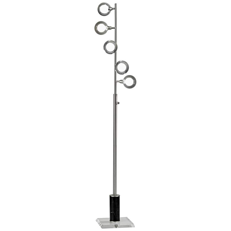 Image 1 Calder Brushed Steel Modern LED Floor Lamp
