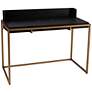 Caldlin 45 1/2" Wide Black and Gold Flip-Top Desk