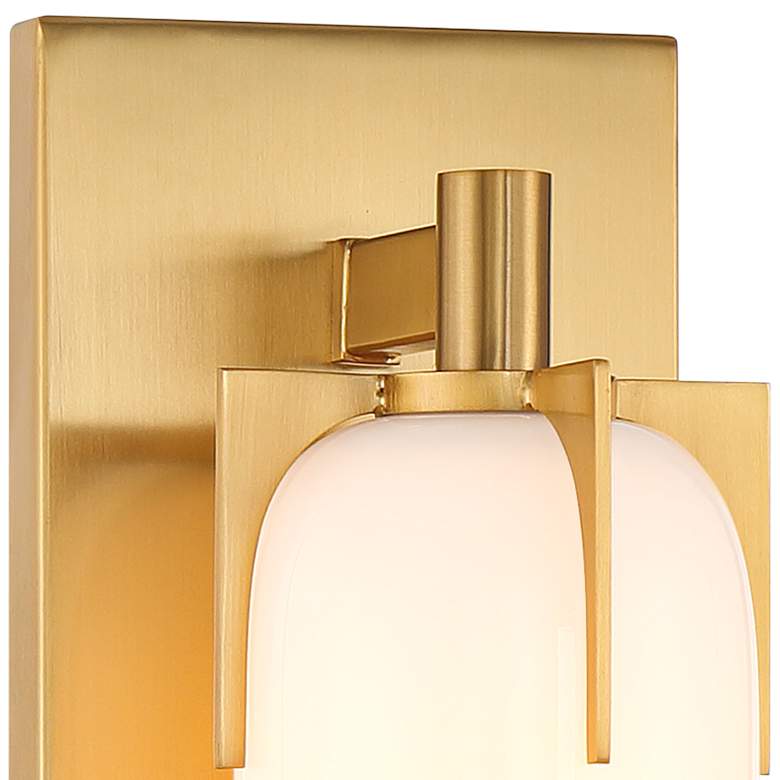 Image 2 Caldwell 1-Light Bathroom Vanity Light in Warm Brass more views