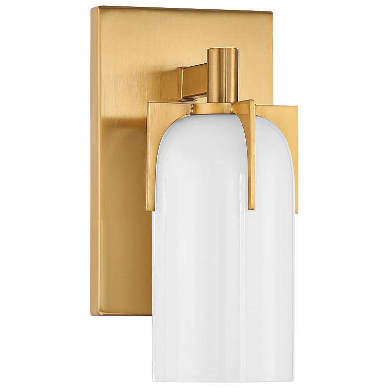 Image 3 Caldwell 1-Light Bathroom Vanity Light in Warm Brass more views