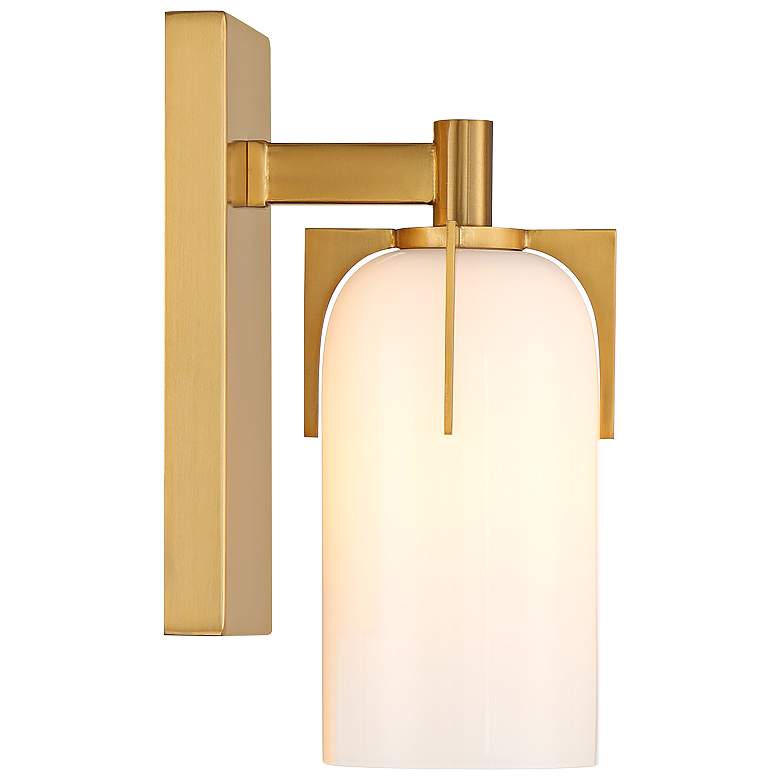 Image 6 Caldwell 1-Light Bathroom Vanity Light in Warm Brass more views