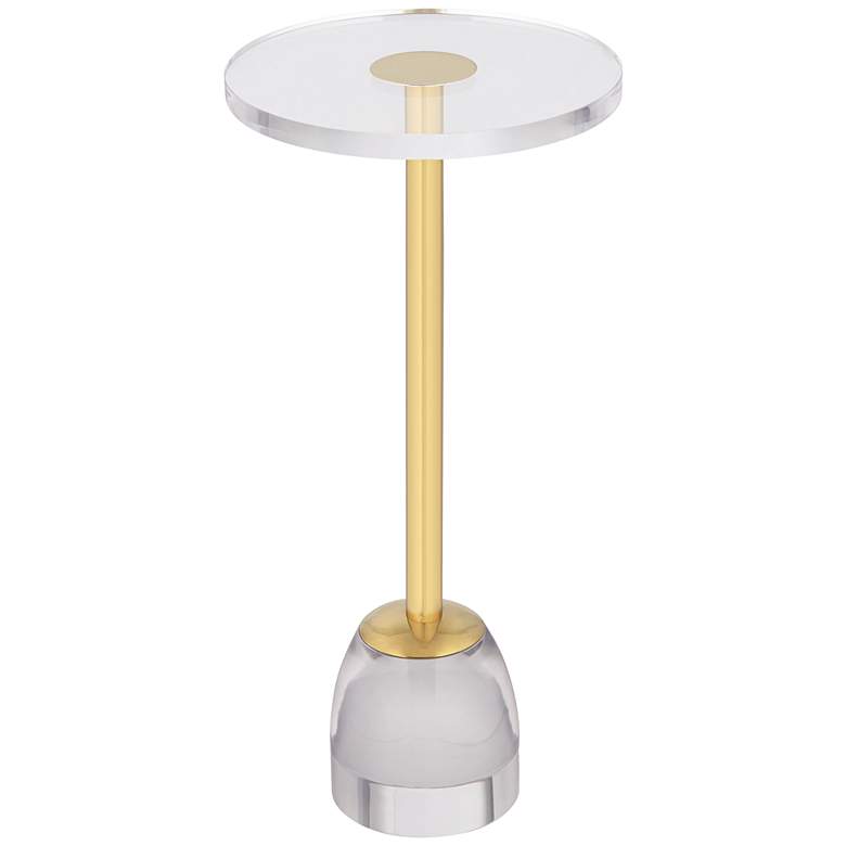 Image 3 Caldwell 11 3/4" Wide High Shining Gold Round Side Table