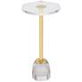 3_Caldwell 11 3/4" Wide High Shining Gold Round Side Table