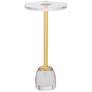 Caldwell 11 3/4" Wide High Shining Gold Round Side Table in scene