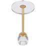 Caldwell 11 3/4" Wide High Shining Gold Round Side Table in scene
