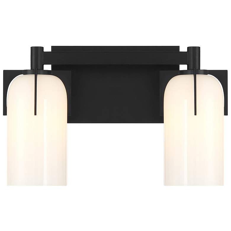 Image 1 Caldwell 2-Light Bathroom Vanity Light in Matte Black