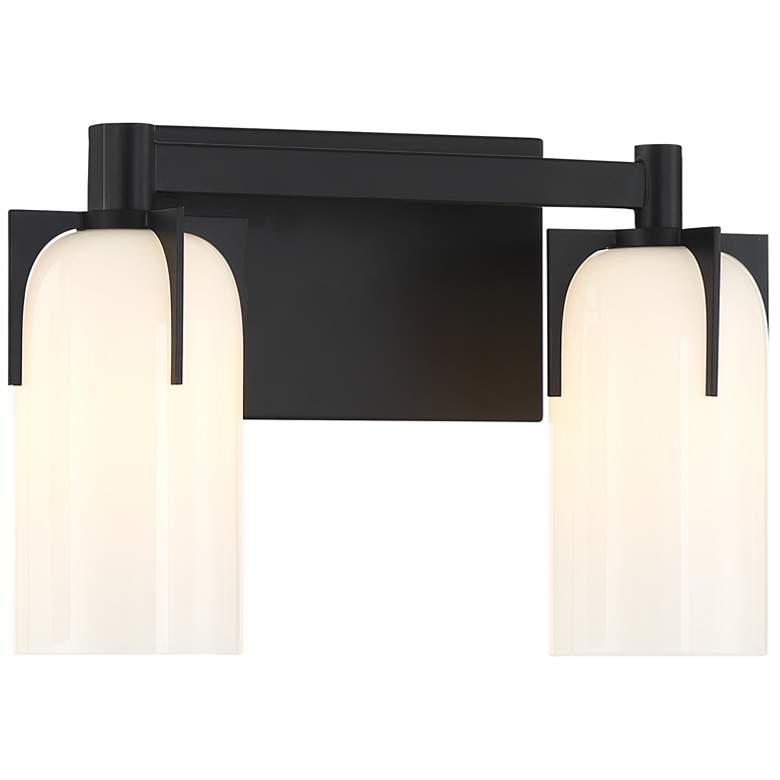 Image 3 Caldwell 2-Light Bathroom Vanity Light in Matte Black more views