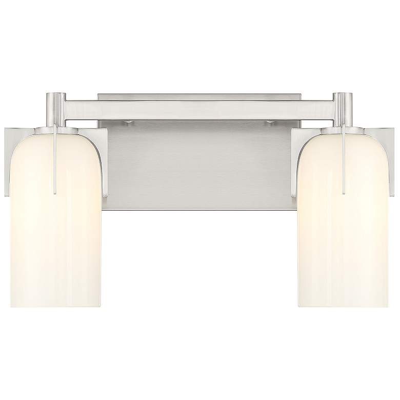 Image 1 Caldwell 2-Light Bathroom Vanity Light in Satin Nickel
