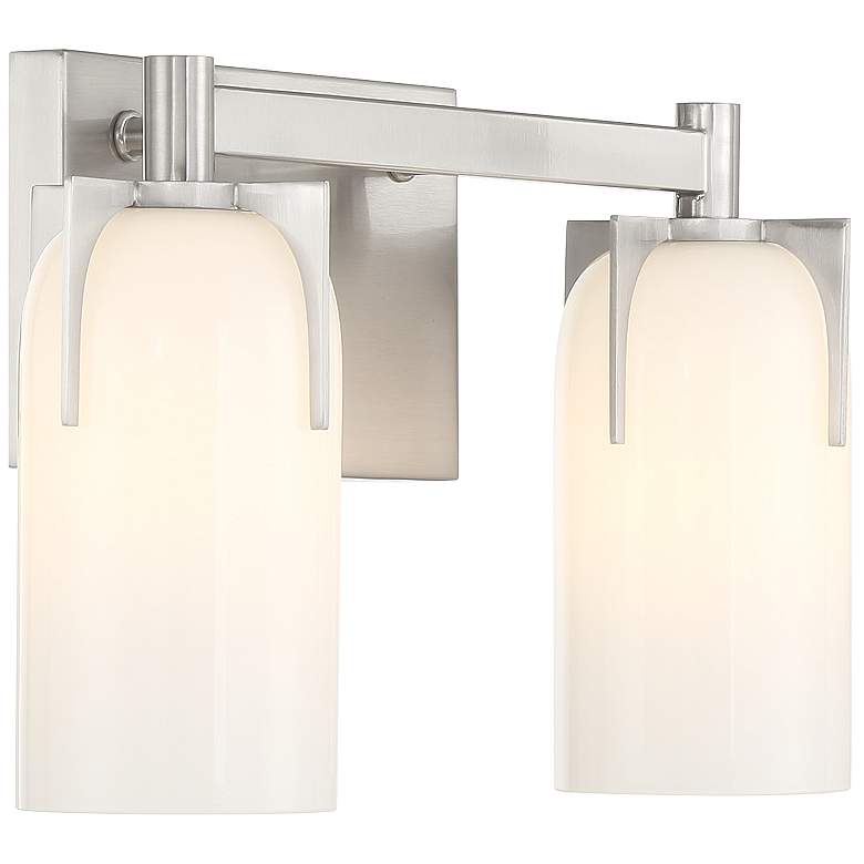 Image 4 Caldwell 2-Light Bathroom Vanity Light in Satin Nickel more views