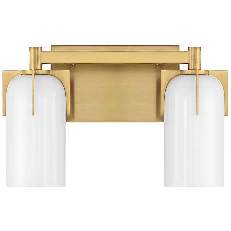 Image 2 Caldwell 2-Light Bathroom Vanity Light in Warm Brass more views