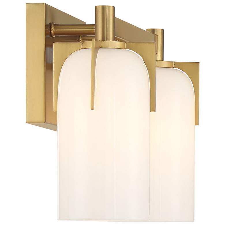 Image 5 Caldwell 2-Light Bathroom Vanity Light in Warm Brass more views