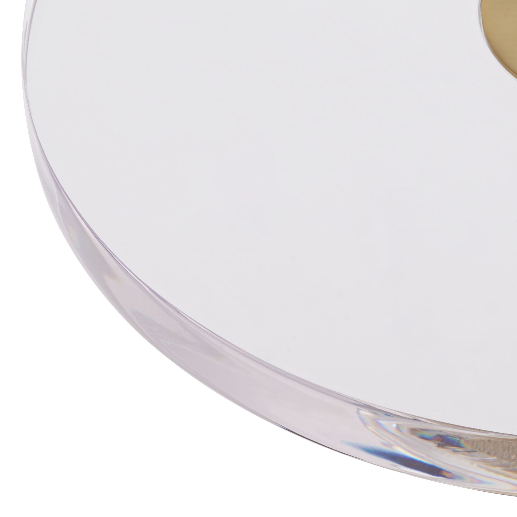 Image 5 Caldwell 24 3/4" Luxe Gold Side Table with Acrylic Top and Glass Base more views