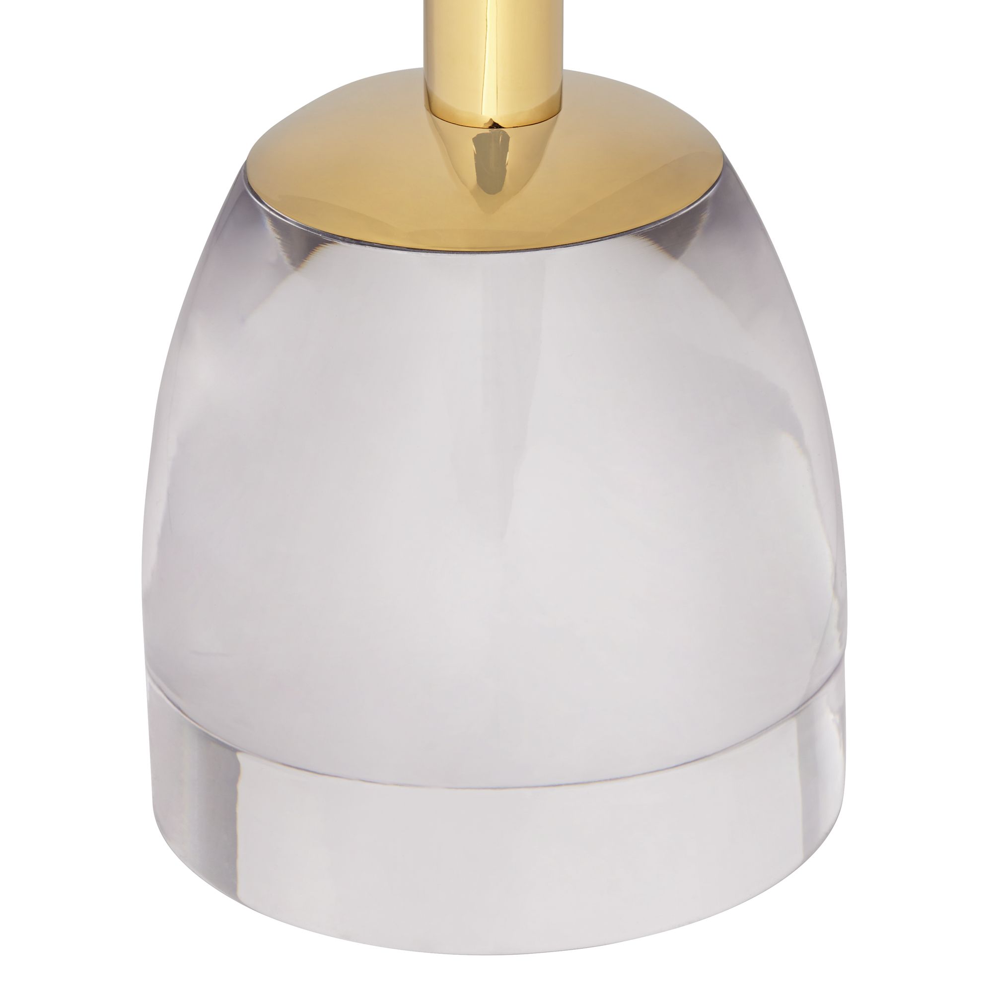 Image 7 Caldwell 24 3/4" Luxe Gold Side Table with Acrylic Top and Glass Base more views