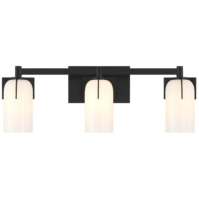 Image 1 Caldwell 3-Light Bathroom Vanity Light in Matte Black