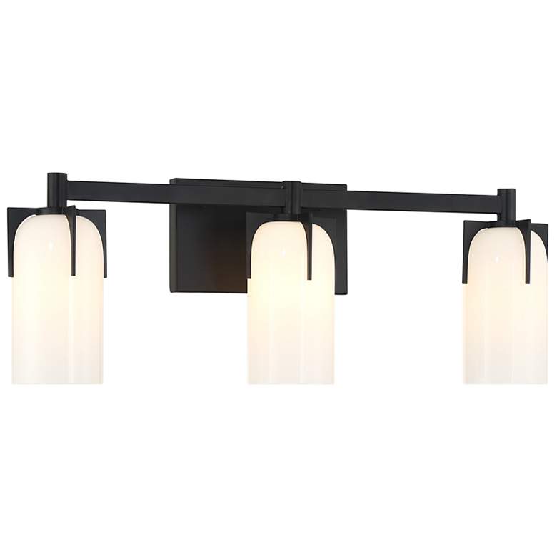 Image 3 Caldwell 3-Light Bathroom Vanity Light in Matte Black more views