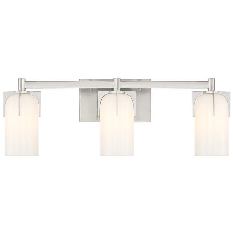 Image 1 Caldwell 3-Light Bathroom Vanity Light in Satin Nickel