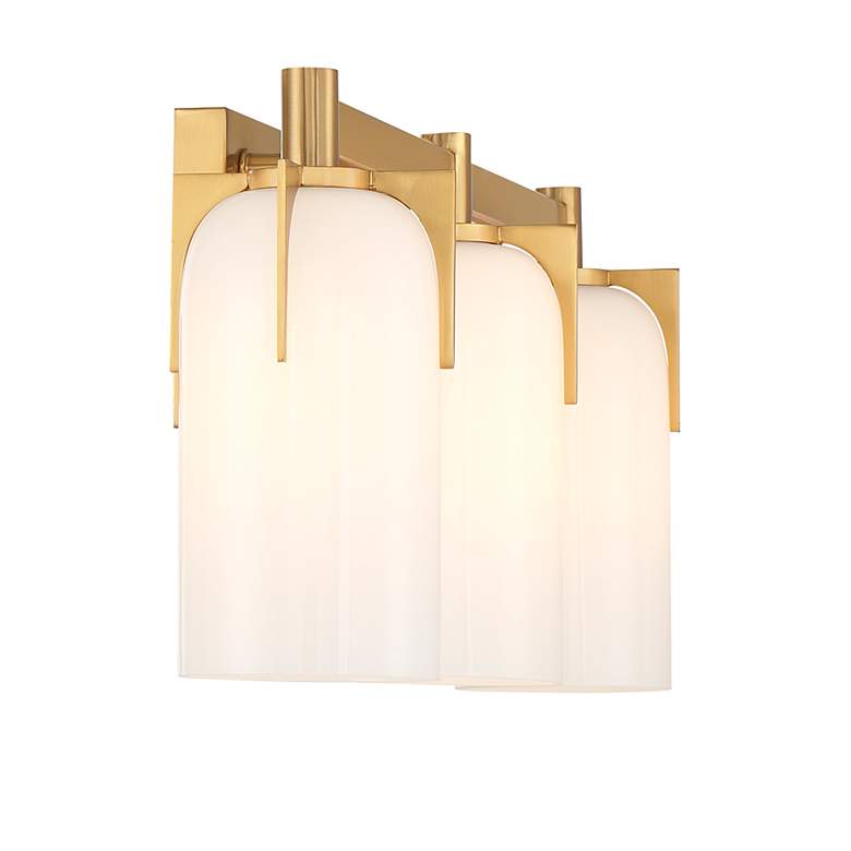 Image 5 Caldwell 3-Light Bathroom Vanity Light in Warm Brass more views