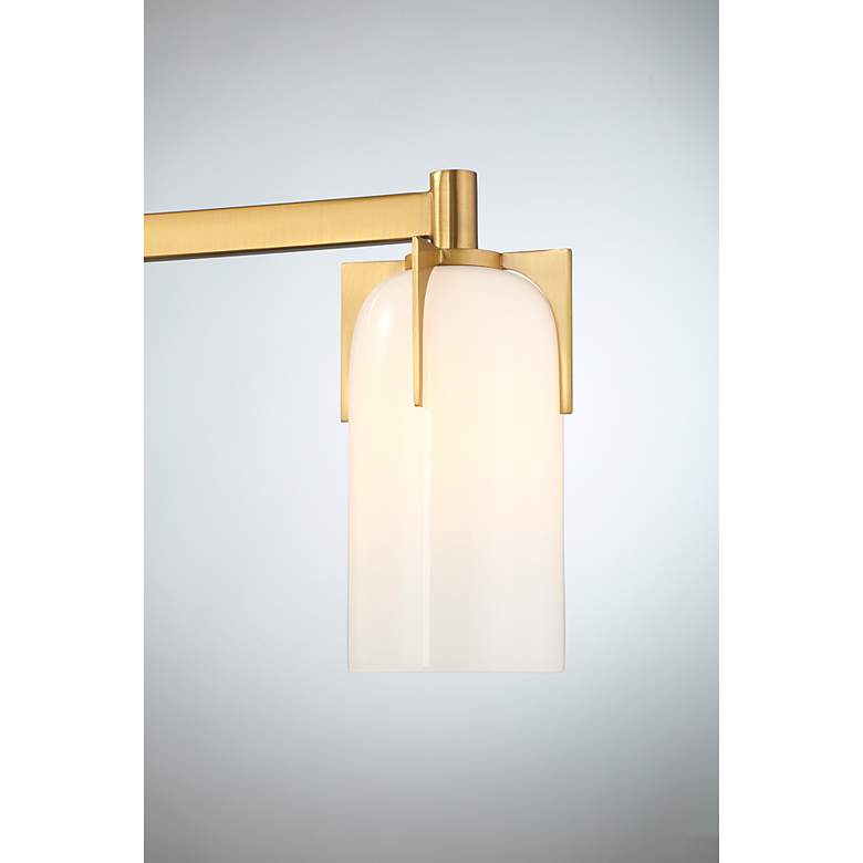 Image 6 Caldwell 3-Light Bathroom Vanity Light in Warm Brass more views