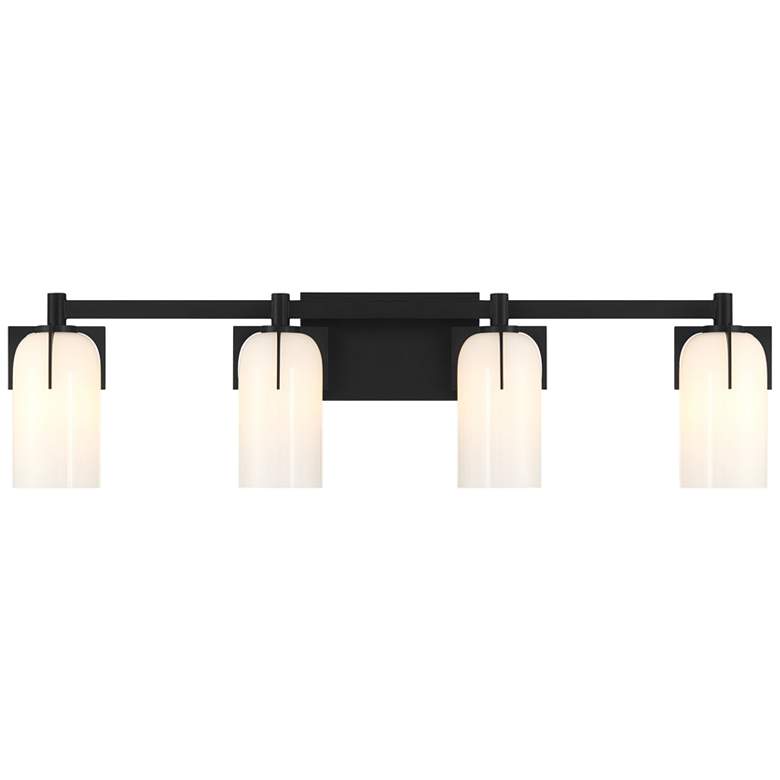 Image 1 Caldwell 4-Light Bathroom Vanity Light in Matte Black