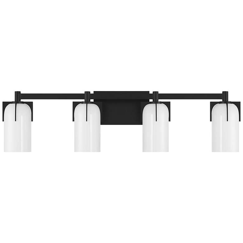 Image 2 Caldwell 4-Light Bathroom Vanity Light in Matte Black more views