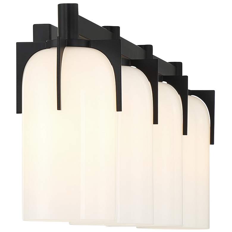 Image 5 Caldwell 4-Light Bathroom Vanity Light in Matte Black more views