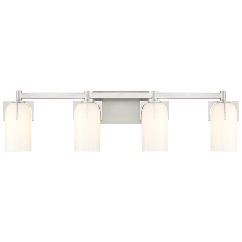 Image 1 Caldwell 4-Light Bathroom Vanity Light in Satin Nickel