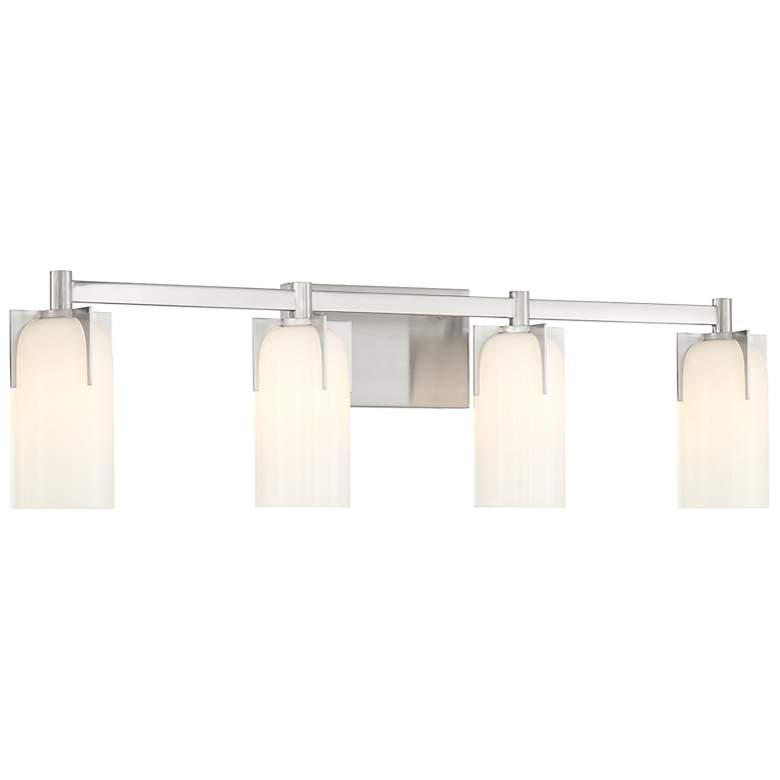 Image 3 Caldwell 4-Light Bathroom Vanity Light in Satin Nickel more views