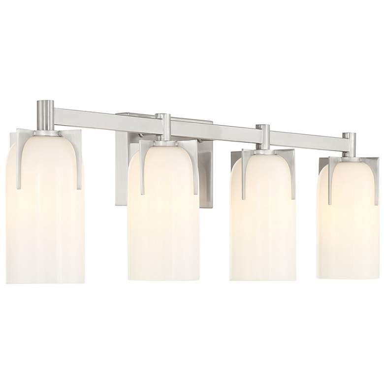 Image 4 Caldwell 4-Light Bathroom Vanity Light in Satin Nickel more views