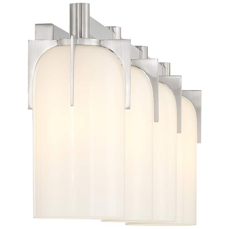 Image 5 Caldwell 4-Light Bathroom Vanity Light in Satin Nickel more views