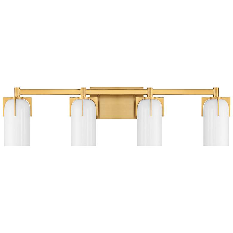 Image 3 Caldwell 4-Light Bathroom Vanity Light in Warm Brass more views
