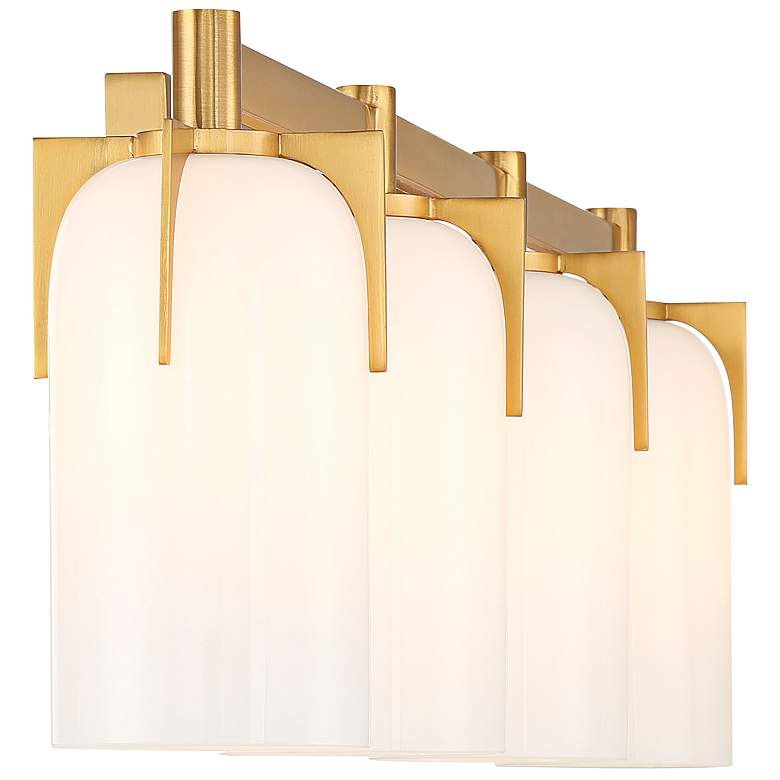 Image 6 Caldwell 4-Light Bathroom Vanity Light in Warm Brass more views