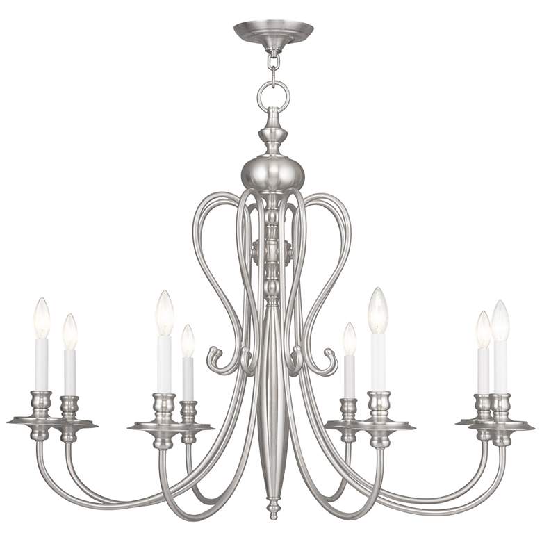 Image 1 Caldwell 8 Light Brushed Nickel Chandelier