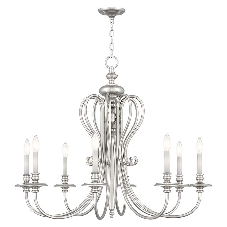 Image 3 Caldwell 8 Light Brushed Nickel Chandelier more views