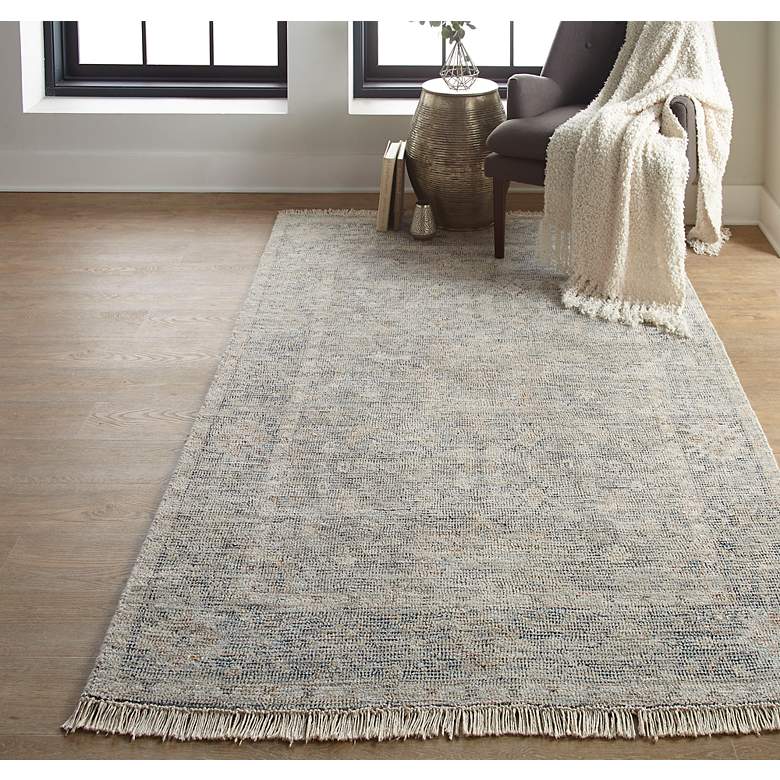 Image 1 Caldwell 8798799 5&#39;x7&#39;6 inch Latte Tan and Beige Wool Area Rug