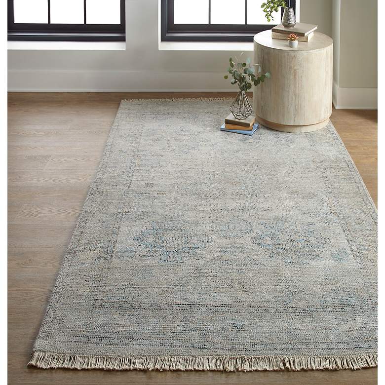 Image 1 Caldwell 8798801 5&#39;x7&#39;6 inch Latte Tan and Beige Wool Area Rug