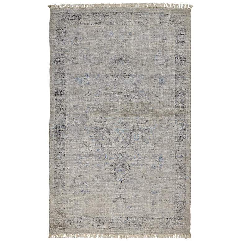 Image 2 Caldwell 8798805 5'x7'6" Warm Gray and Blue Wool Area Rug