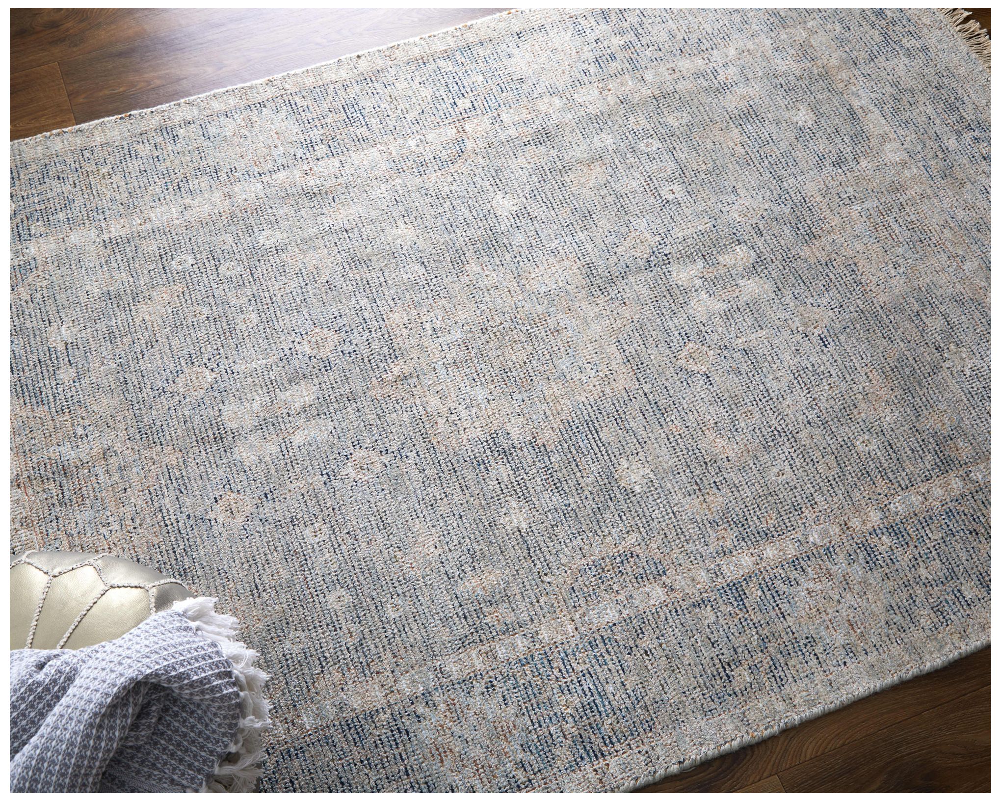 Image 2 Caldwell Distressed Hand Woven Gray Area Rug 9' x 12' more views